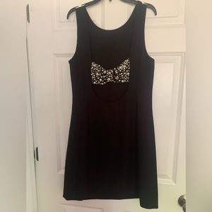 Black and Pearl Zip Up Dress